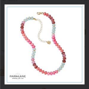 Park Lane Pink and Blue Beaded Necklace
